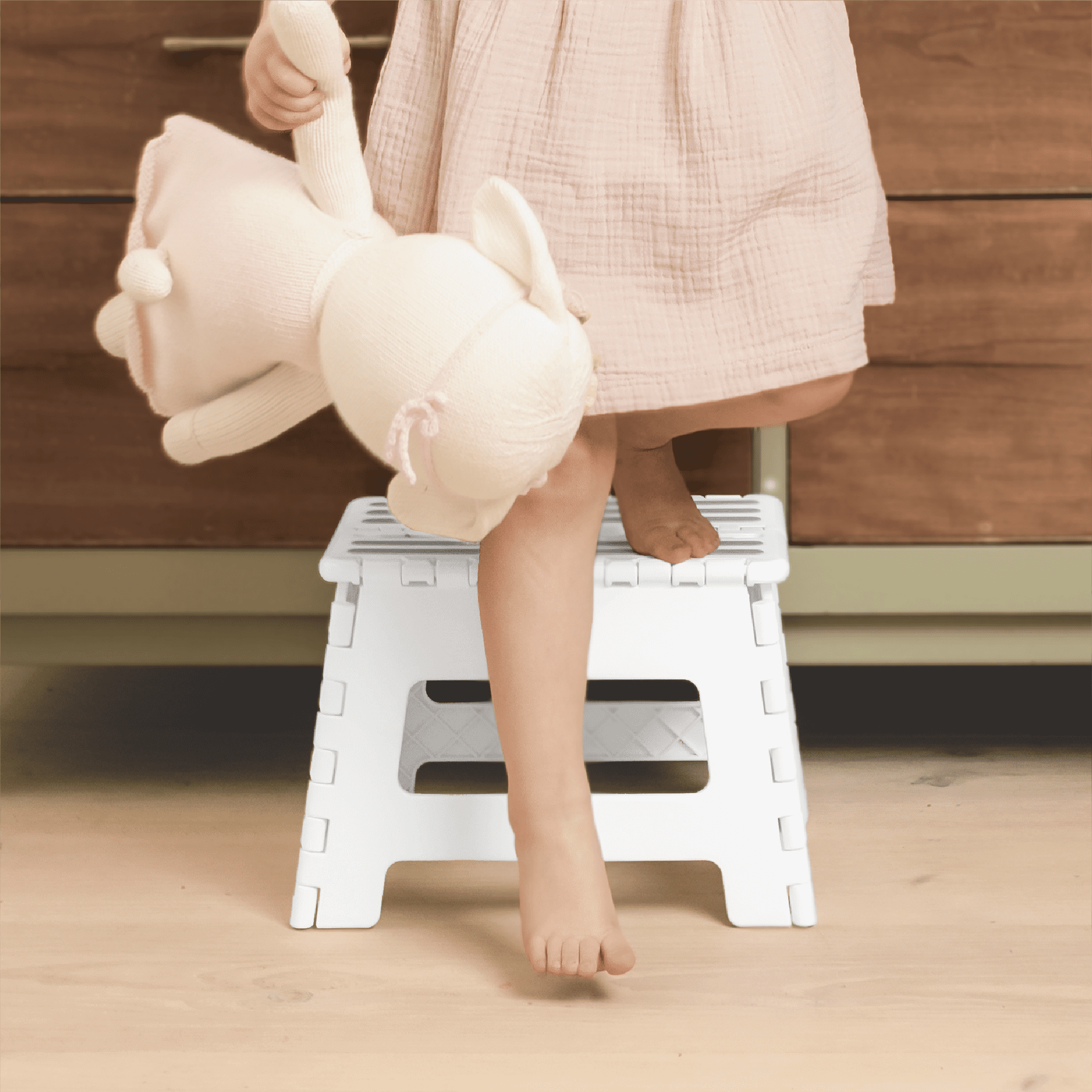 Jool Baby Click 'N Climb Locking Step Stool, Non-Slip, Carry Handle - White