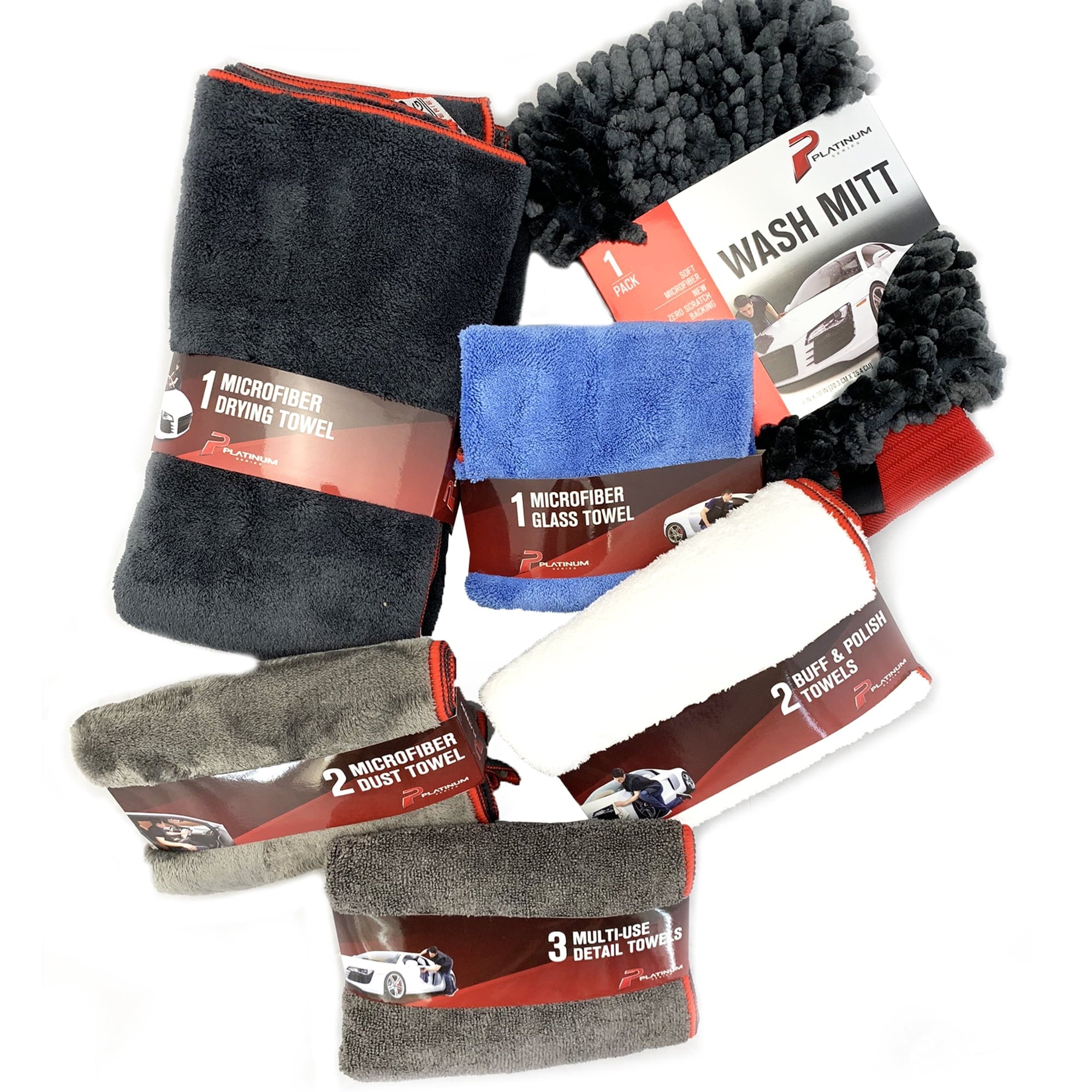Platinum Series Microfiber Car Care 10 Pc Kit