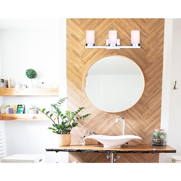 Milo 3-Light Chrome Bath Light