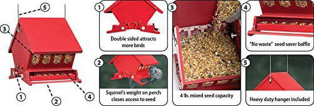 Audubon Mini Absolute Squirrel-Resistant Bird Feeder Model 7458