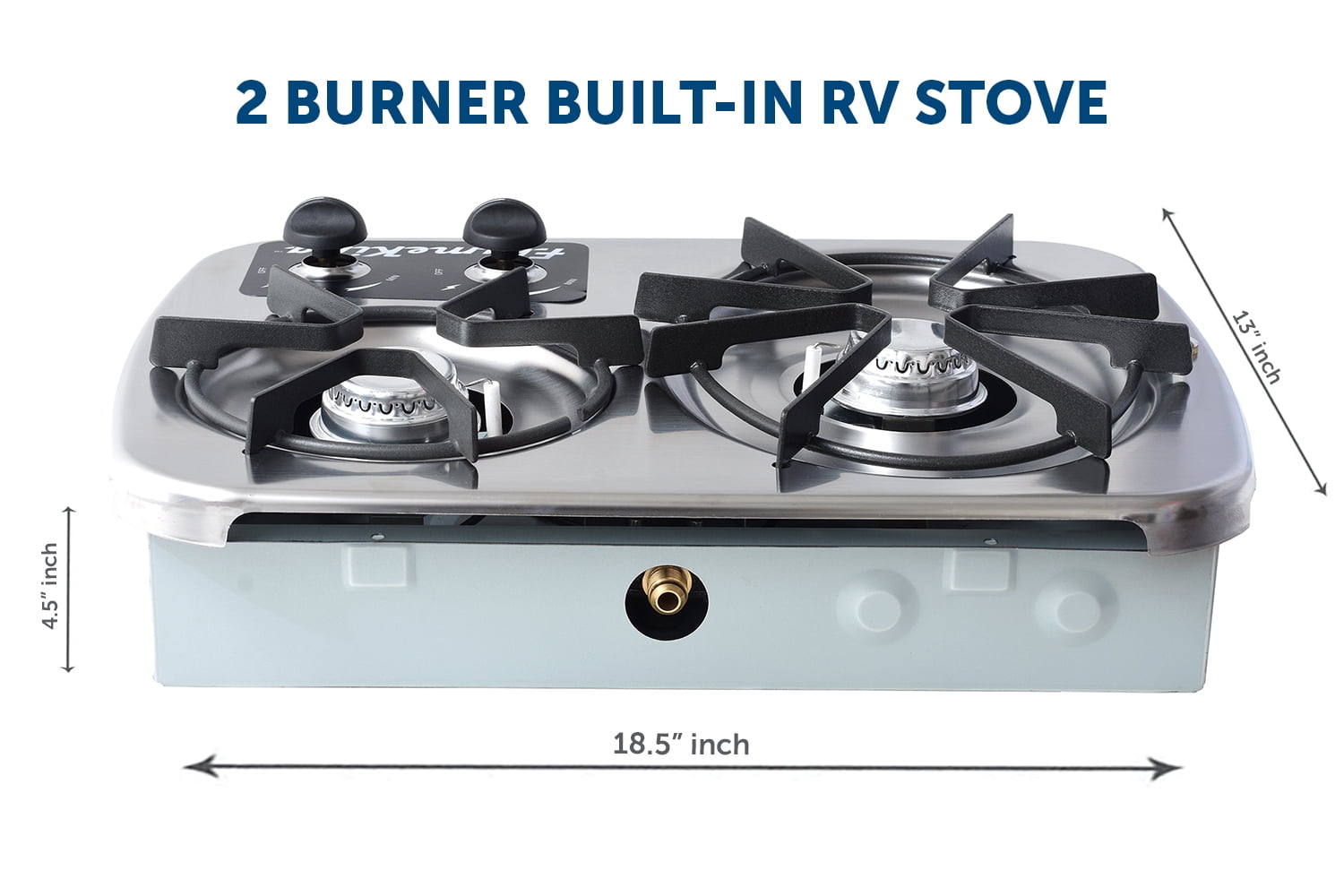 Flame King YSNHT600 2-Burner Built-in RV Cooktop Propane Stove