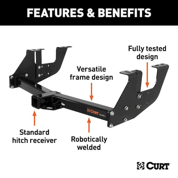 Class 3 Multi-Fit Trailer Hitch with 2 in. Receiver, Towing Draw Bar, Universal