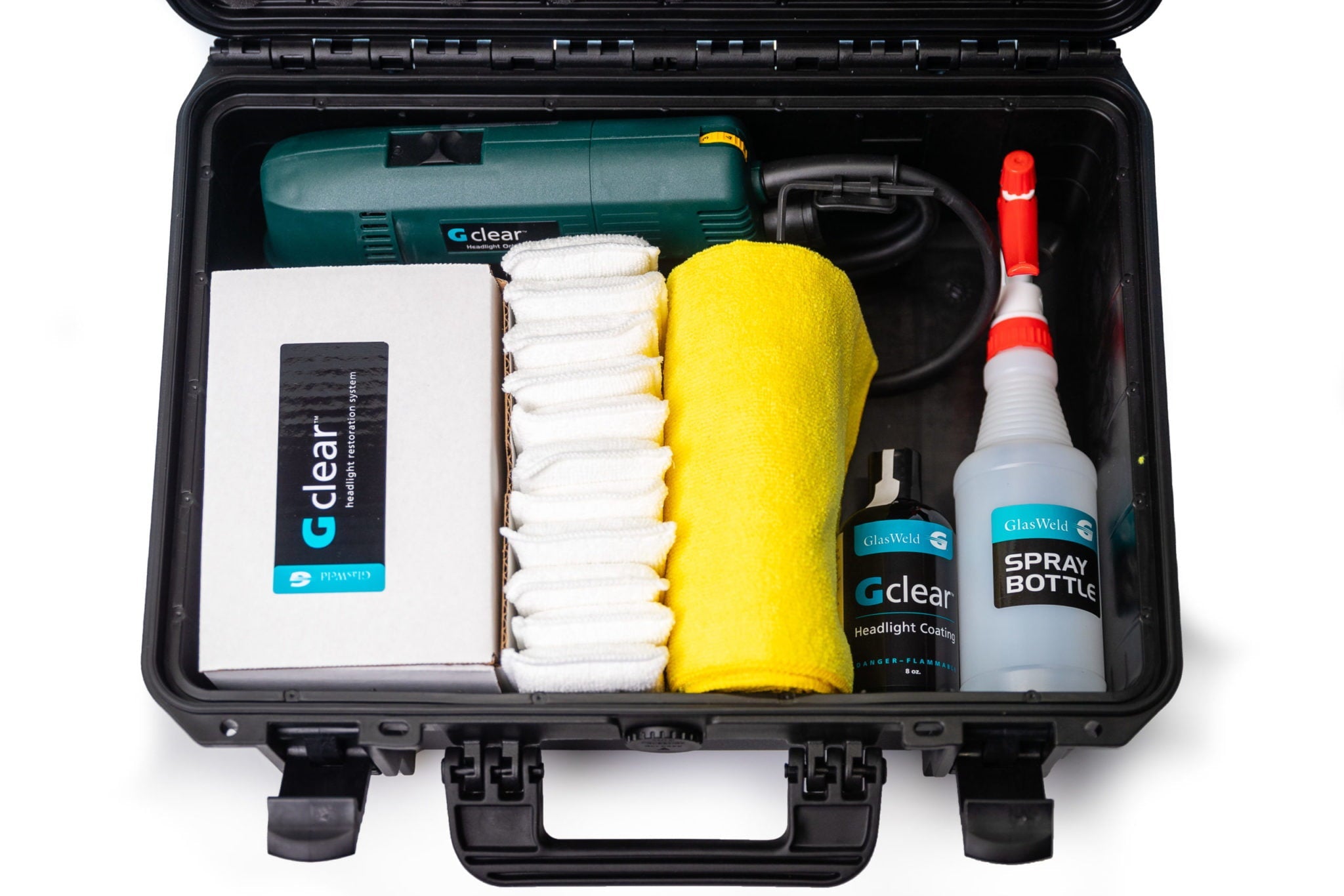 Glasweld Professional Headlight Restoration Kit-240 Volt Gclear Professional kit