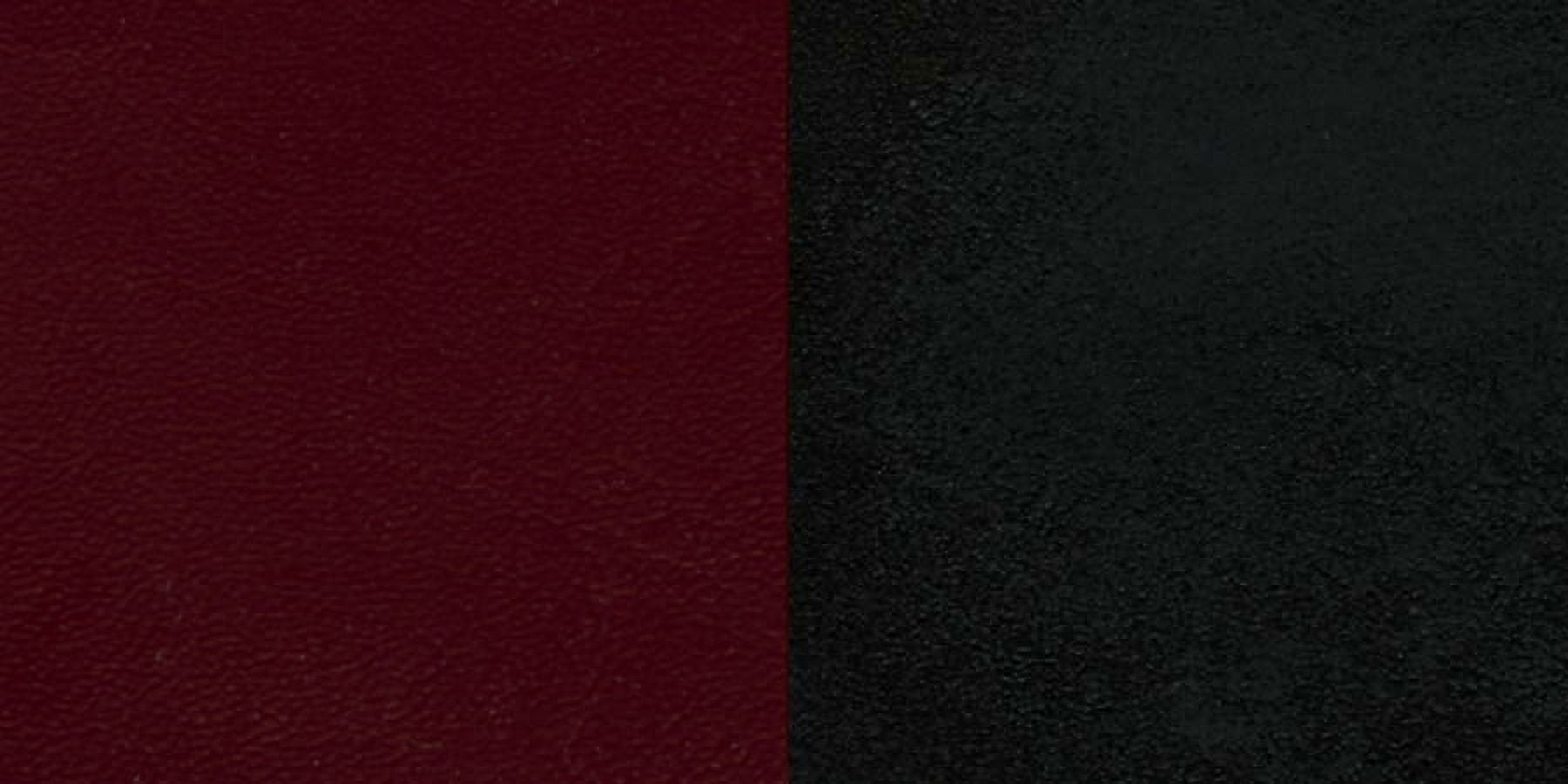 BizChair Black Slat Back Metal Restaurant Chair - Natural Wood Back, Burgundy Vinyl Seat