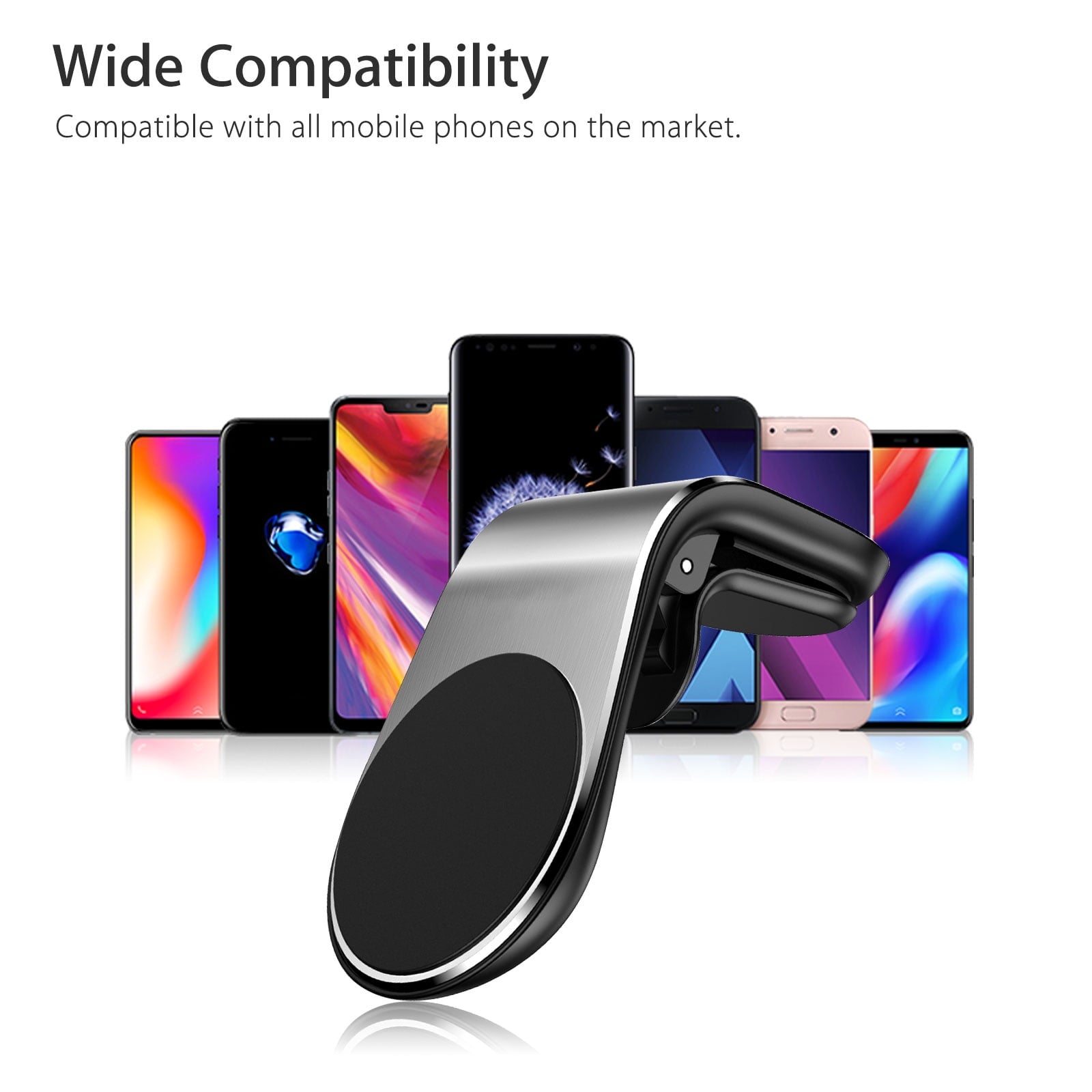 EEEkit Magnetic Car Phone Mount, Universal Air Vent Clip Phone Holder, Hands Free Car Phone Mount Fit for iPhone 14 13 12 11 Pro Xs Max XR Plus, Samsung Galaxy S20 S10+ S22, Smartphones