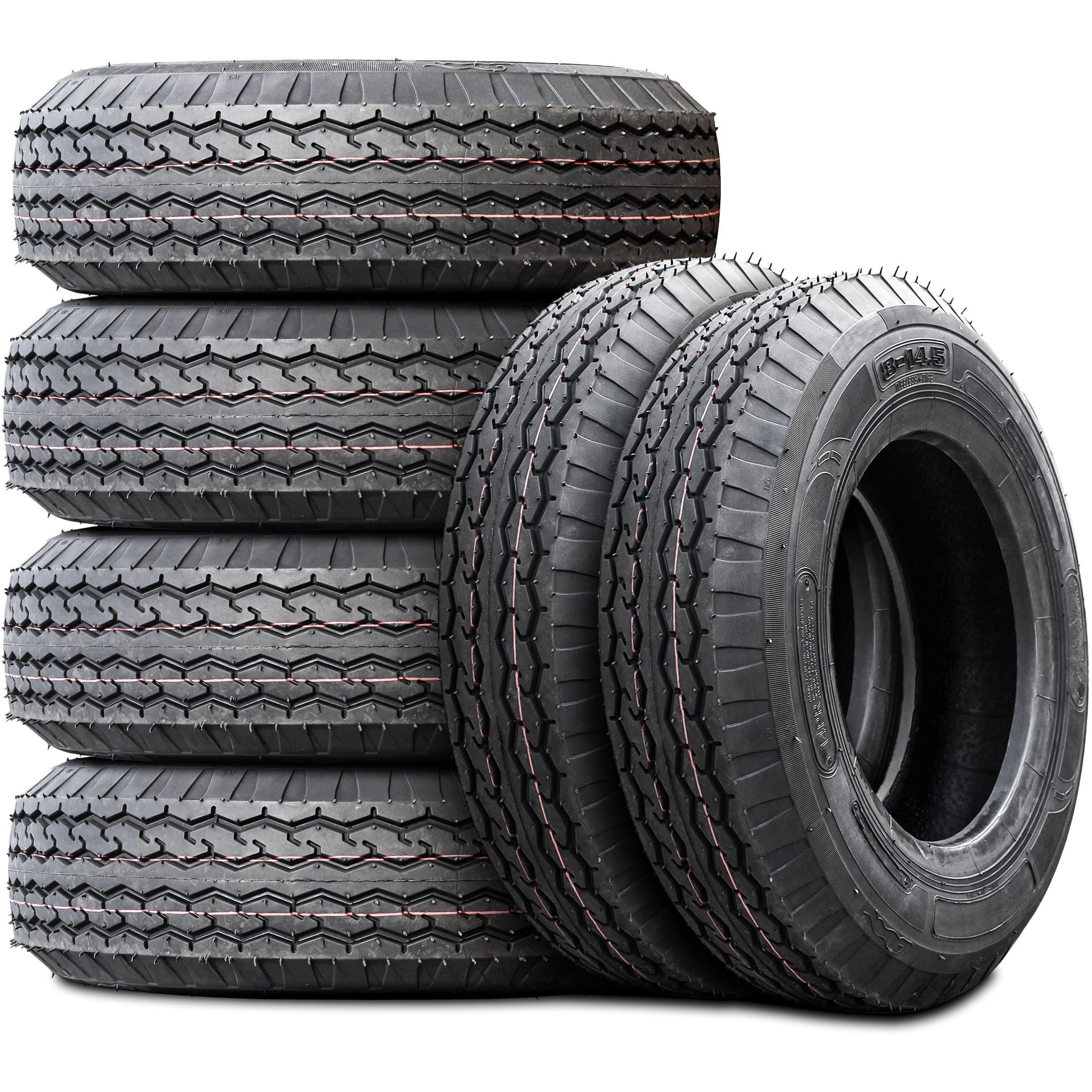 Set of 4 (FOUR) Nama NM519 ST 8-14.5 Load G (14 Ply) Heavy Duty Mobile Home Trailer Tires