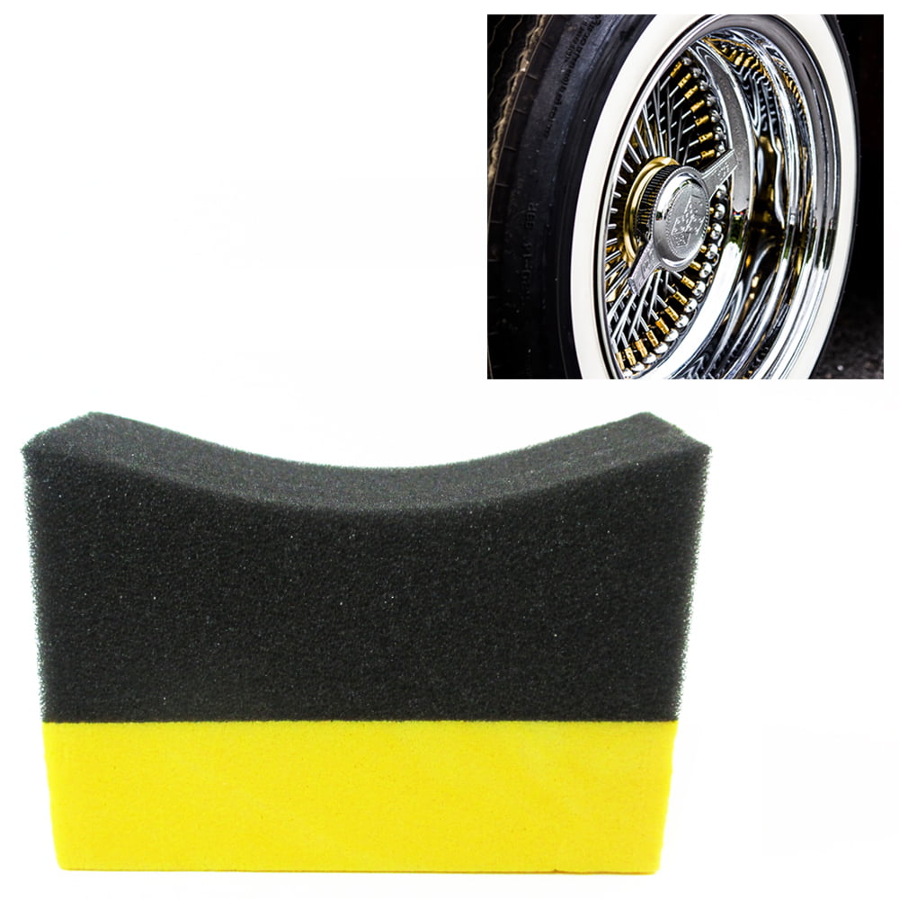 6 Tire Dressing Applicator Pads Car Contour Sponge Gloss Shine Protectant Wheel