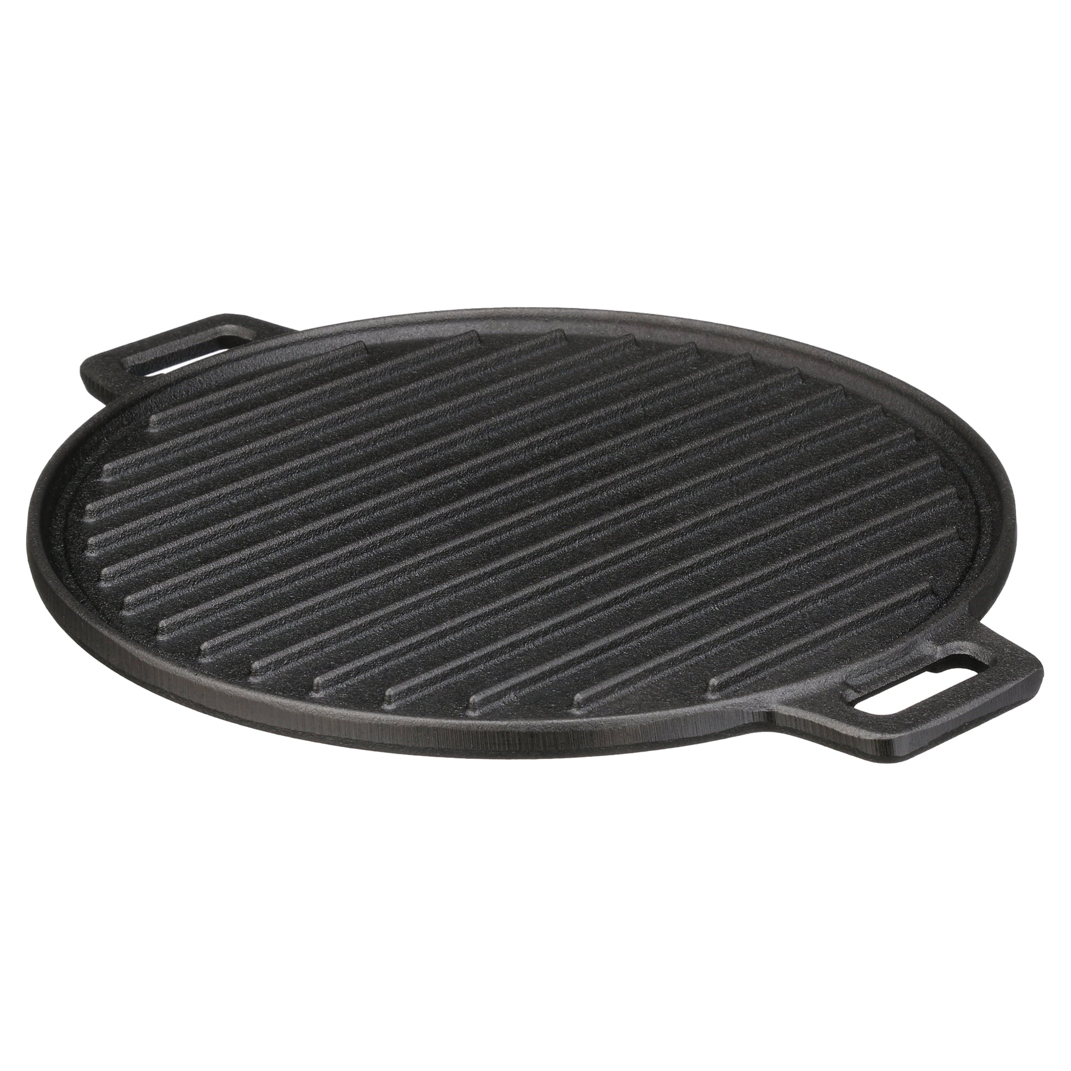 Ozark Trail 4-Piece Cast Iron Skillet Set with Handles and Griddle, Pre-Seasoned, 6