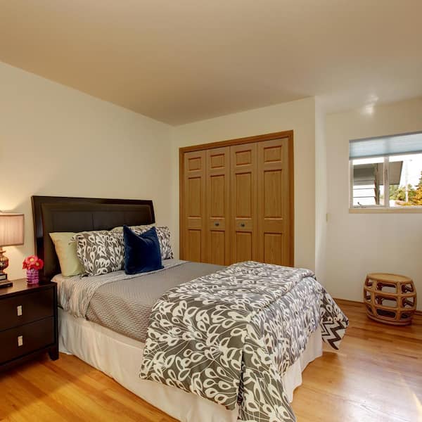 Expressions 36 in. x 80 in. Unfinished 6-Panel Solid Core Red Oak Interior Bi-Fold Door