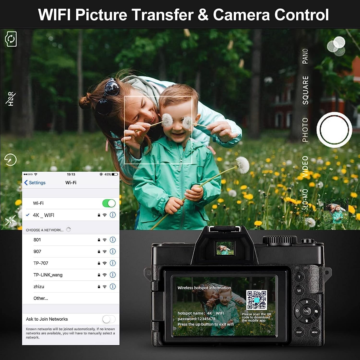 NBD Digital Camera 4K Ultra HD 48MP All-in-One Vlogging Camera with Wide Angle Lens, Digital Zoom 16x and 3