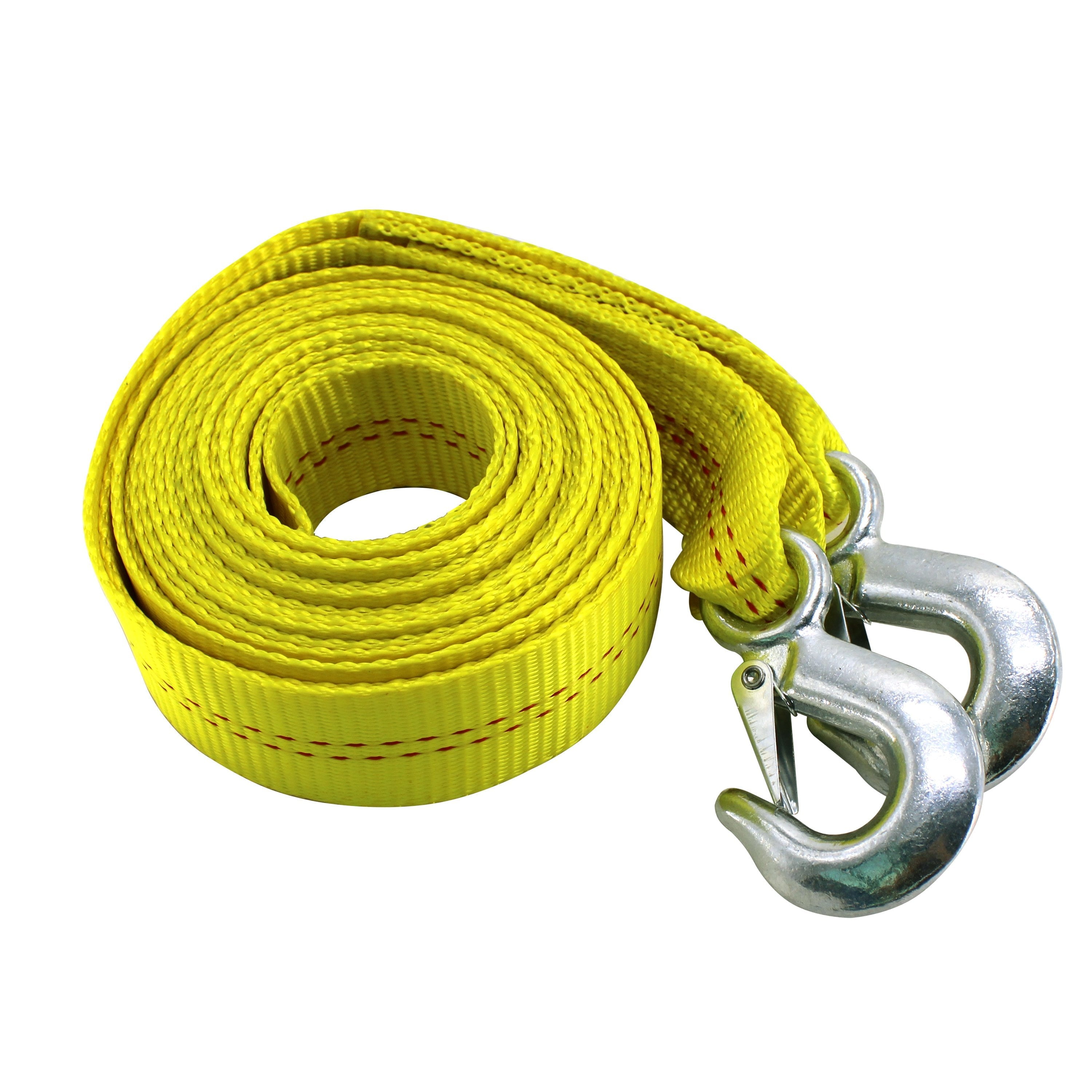 HFS (R) 4.5 Ton 2 inch x 20 ft. Polyester Tow Straps Ropes with 2 Hooks 10000lbs