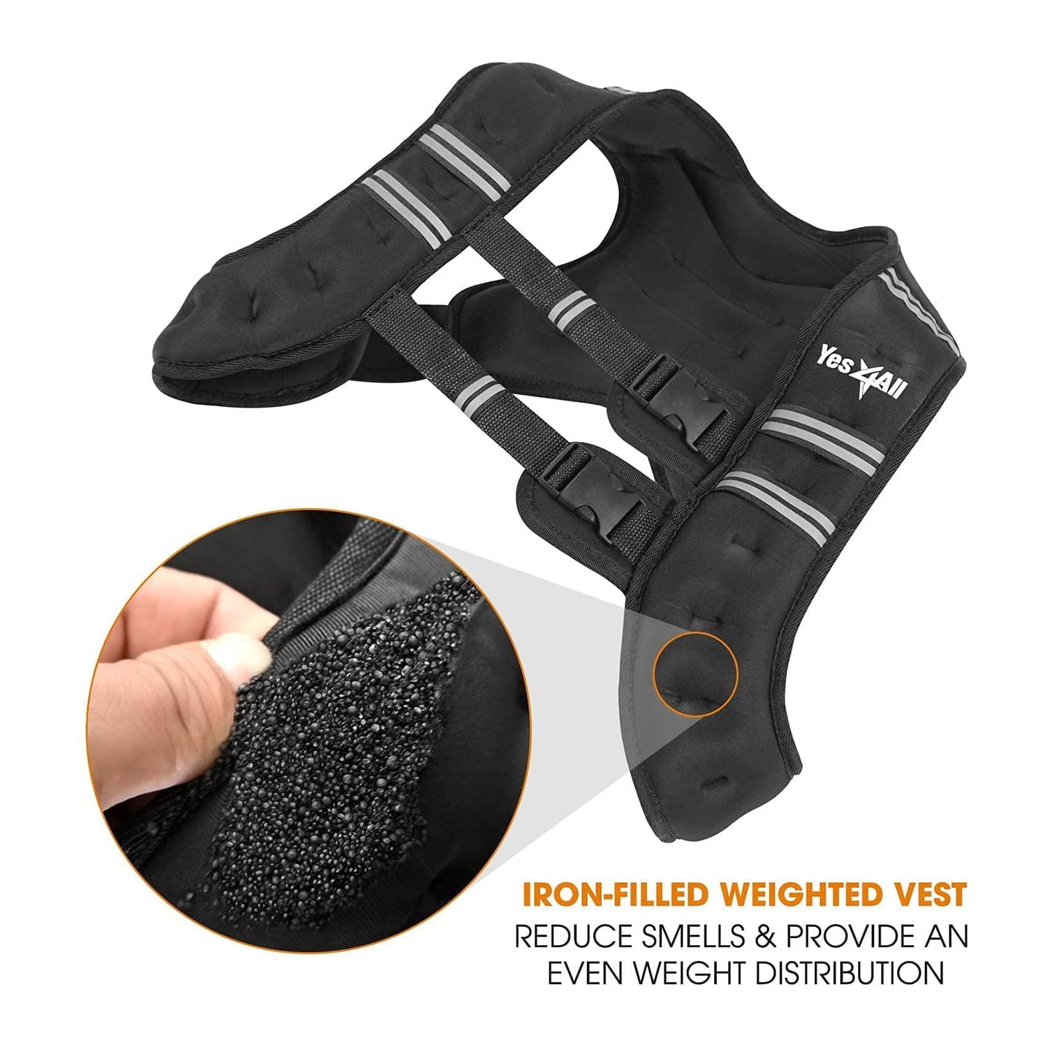 Yes4All 8lbs Weighted Vest + Ankle Weight 1lbs Pair