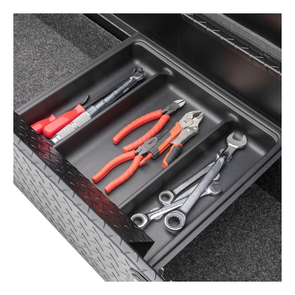 72 in. Matte Black Aluminum Secure Lock Tool Box with Low Profile (Heavy Packaging)