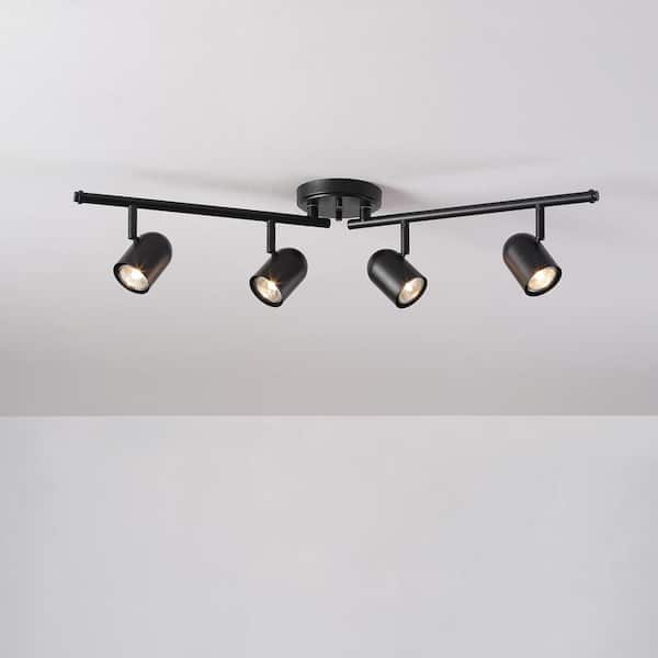 Roland 2.67 ft. 4-Light Matte Black Flexible Track Lighting Kit