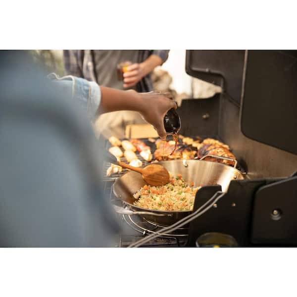 Genesis E-335 3- Burner Propane Gas Grill in Deep Ocean Blue with Side Burner