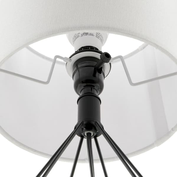Willet 15.5 in. Black Cage Accent Table Lamp