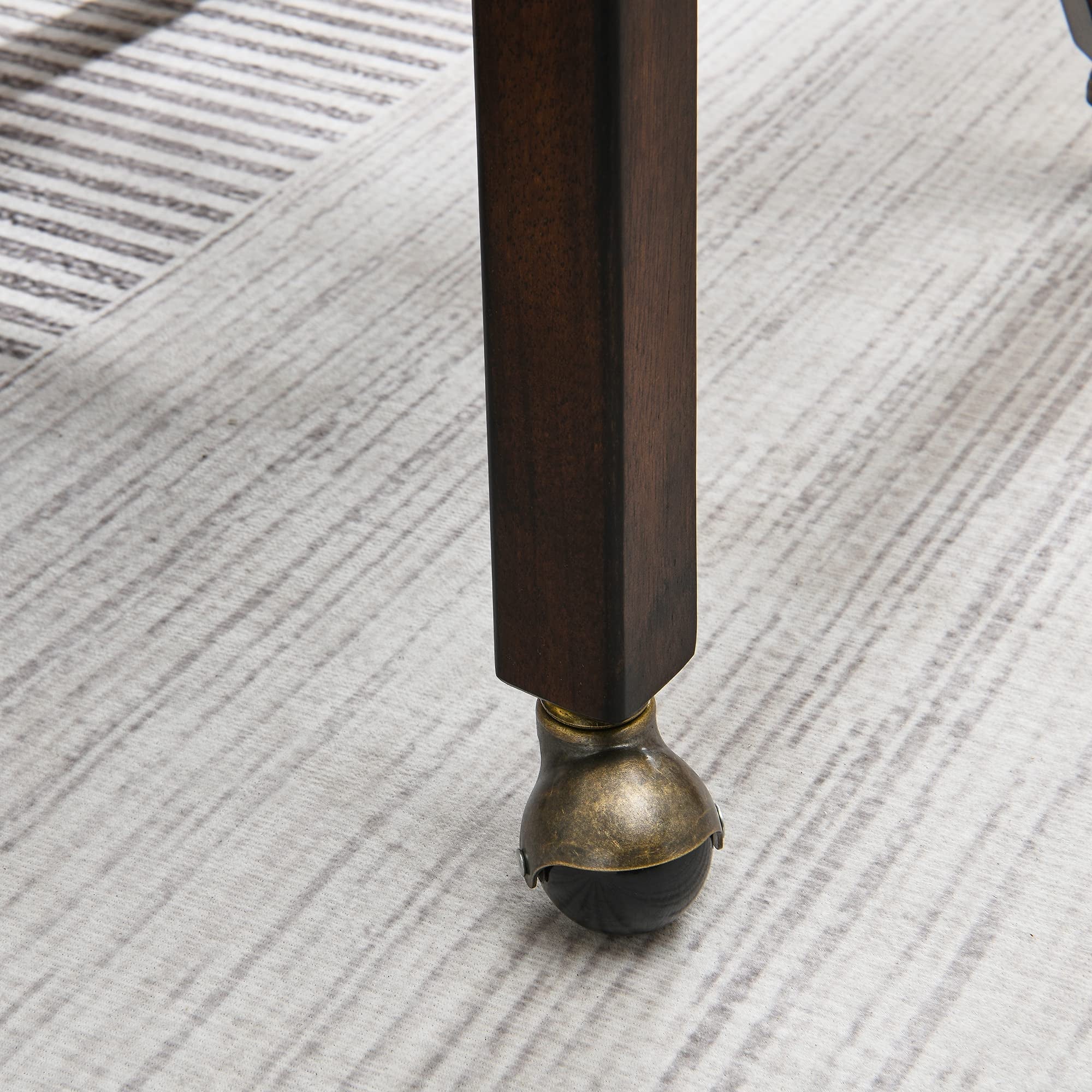 Dining Chair with Casters, Captain's Chairs with Rollers Dinette Sets Poker Chairs with Wheels Kitchen Table Rolling Chairs High Back Chair On Caster(Black 318BK)