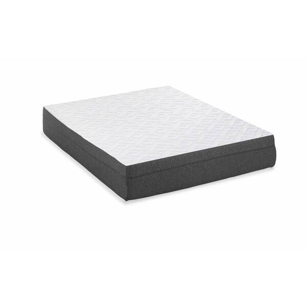 12 in. Lilac Twin Long Memory Foam Mattress and M1500 Adjustable Base Set