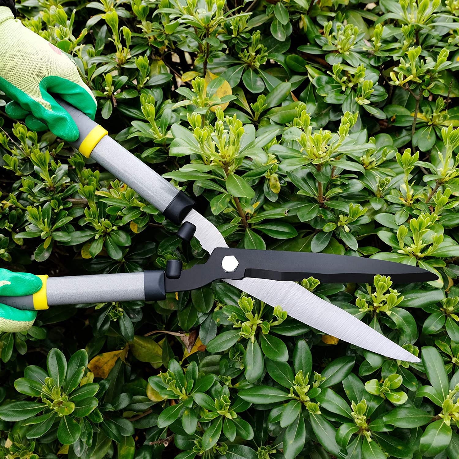 Hedge Clippers 21'', Hedge Clipper with Carbon Steel Blades & Comfortable Handle