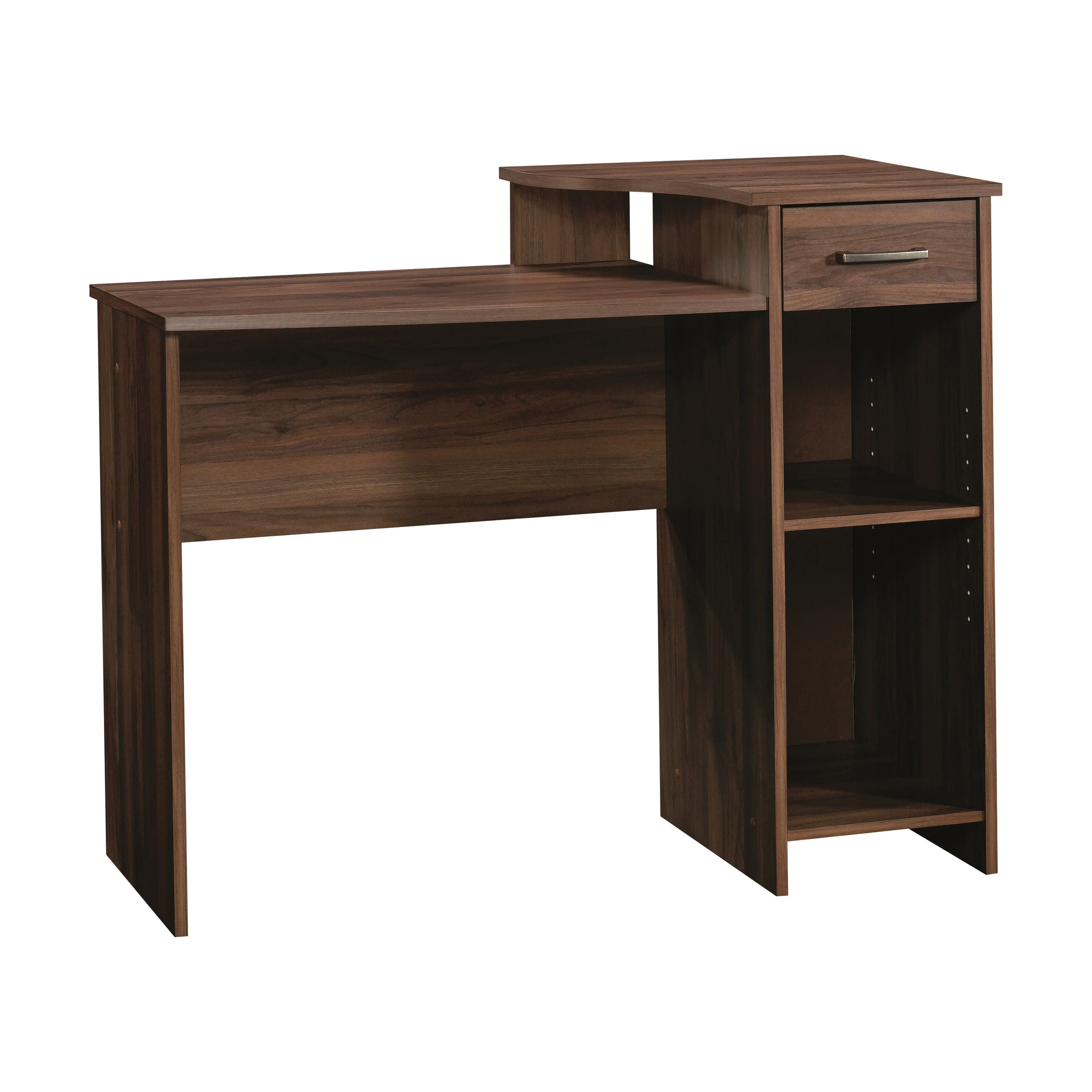 Mainstays Student Desk with Easy-glide Drawer, Canyon Walnut Finish