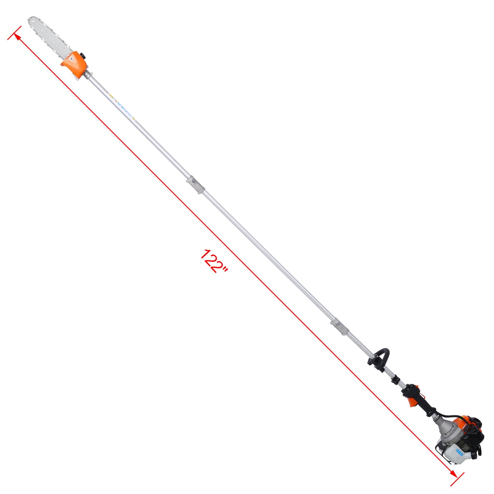 Walkfairy Hedge Trimmer, 12 in 1 Multi-Functional Trimming Tool, 52CC 2-Cycle Garden Tool System with Gas Pole Saw, Hedge Trimmer, Grass Trimmer, and Brush Cutter for Lawn Care (52CC)