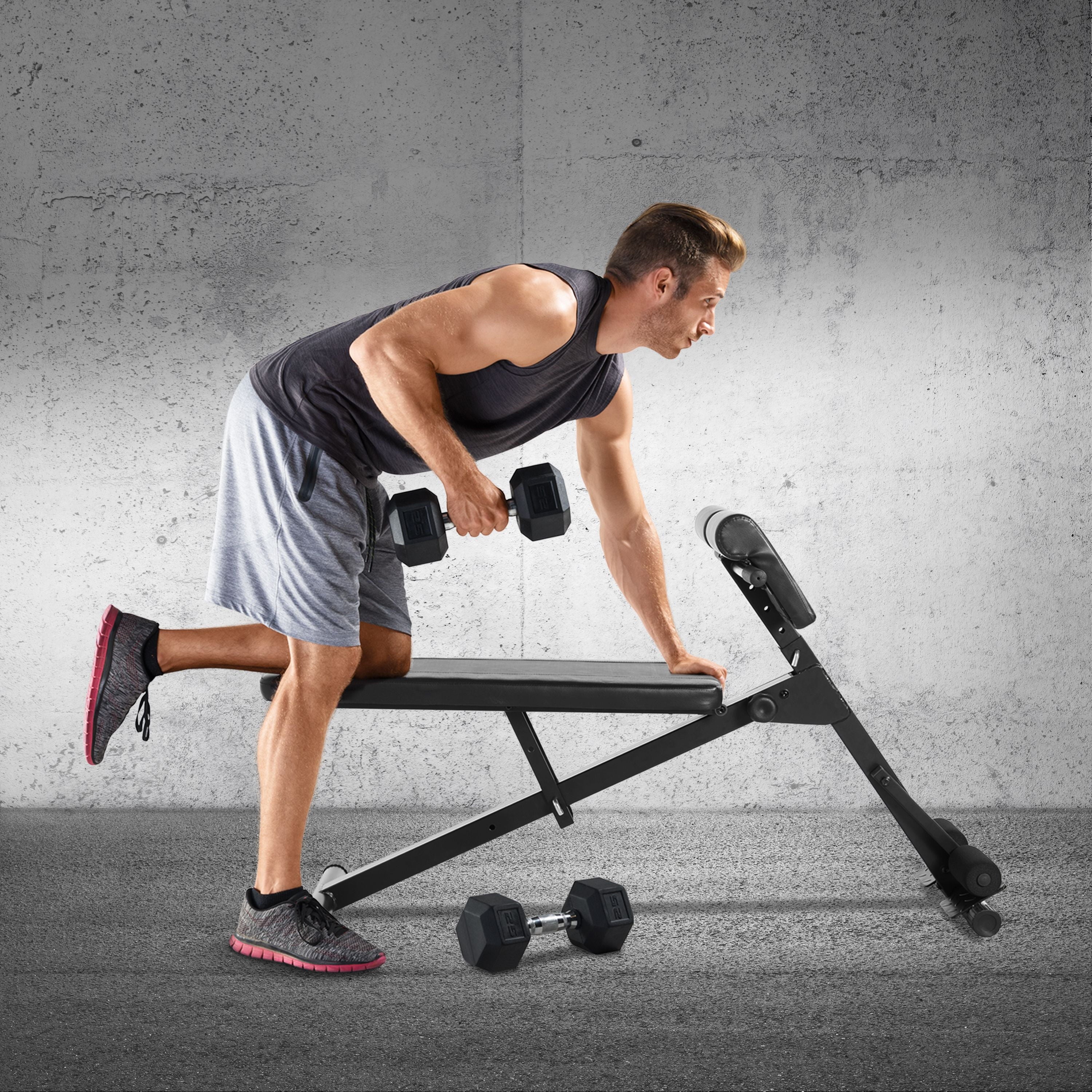 CAP Strength Hyperextension/AB Bench, Black