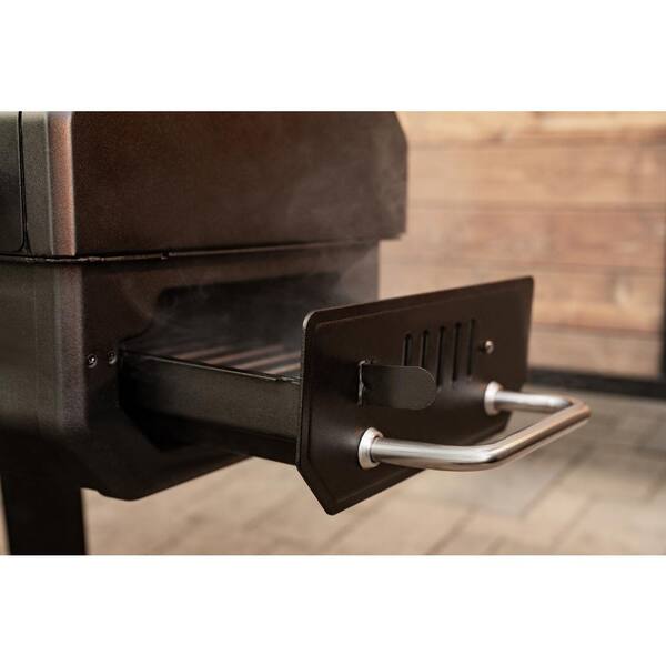 Oakford 1150 Reverse Flow Offset Smoker Charcoal Grill in Black