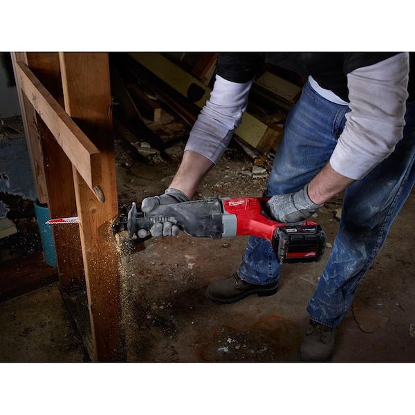 M18 18V Lithium-Ion Cordless SAWZALL Reciprocating Saw with Two 3.0Ah Batteries