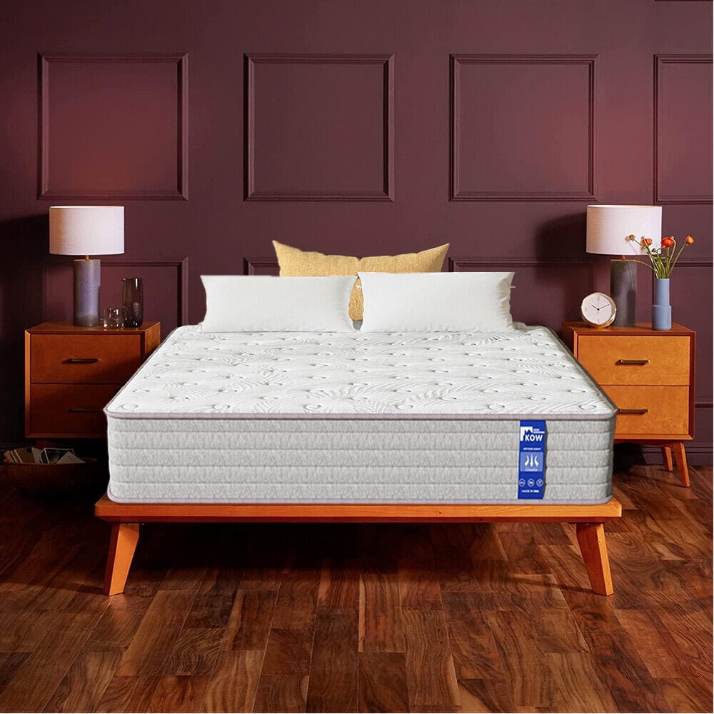 KOW® 12 inch Queen Size Gel Memory Foam Mattress in a box,Medium Firm,Pressure Relief,5 Zones Support,Egde Support