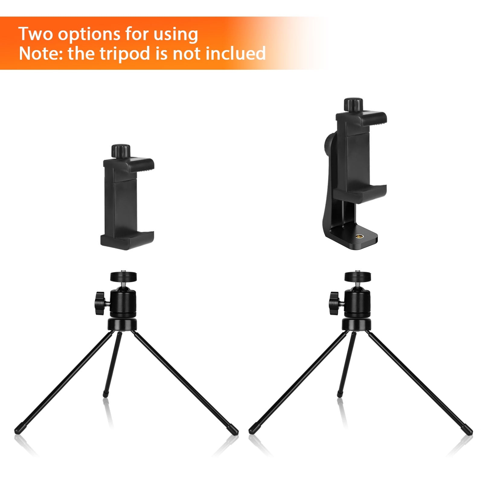 EEEkit Universal Cell Phone Tripod Vertical Bracket Holder Mount Fit for iPhone 14 13 12 11 XS XR Max X, Samsung Galaxy S21 S20 S10 S10+ S10E S9+ Note 9 8, LG V40 V35 G7 G6 G5