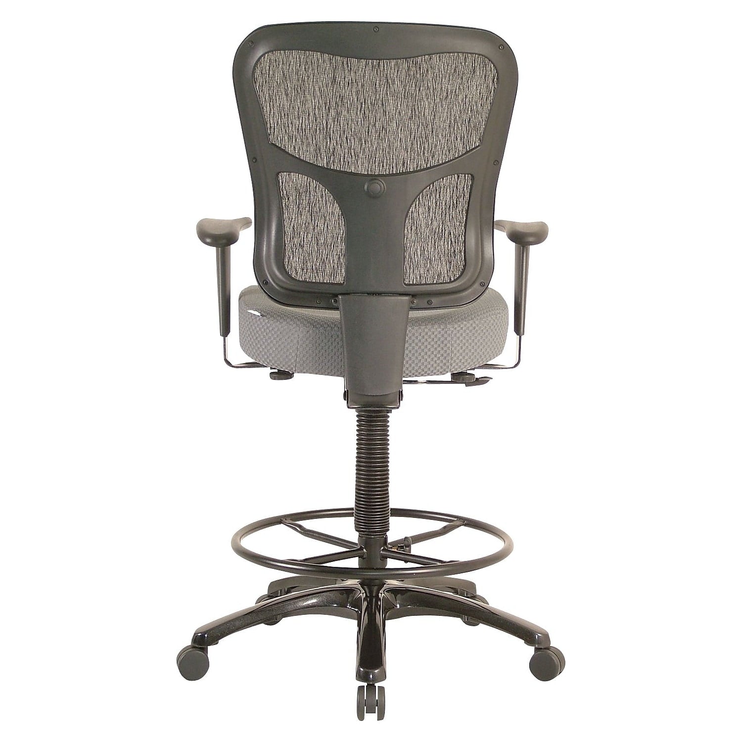 Tempur-Pedic Mid-Back Fabric Drafting Stool Gray TP8200-GREY