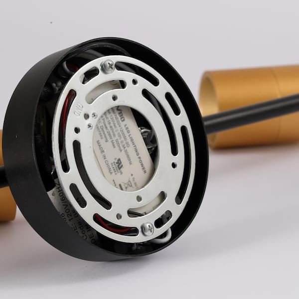 Modern 1 ft. 2 Head-Light, Gold, Integrated LED Fixed Track, Lighting Kit with Rotating Heads