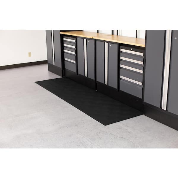 Levant 27 in. W x 96 in. L Midnight Black Commercial Grade Vinyl Performance Garage Flooring Runner