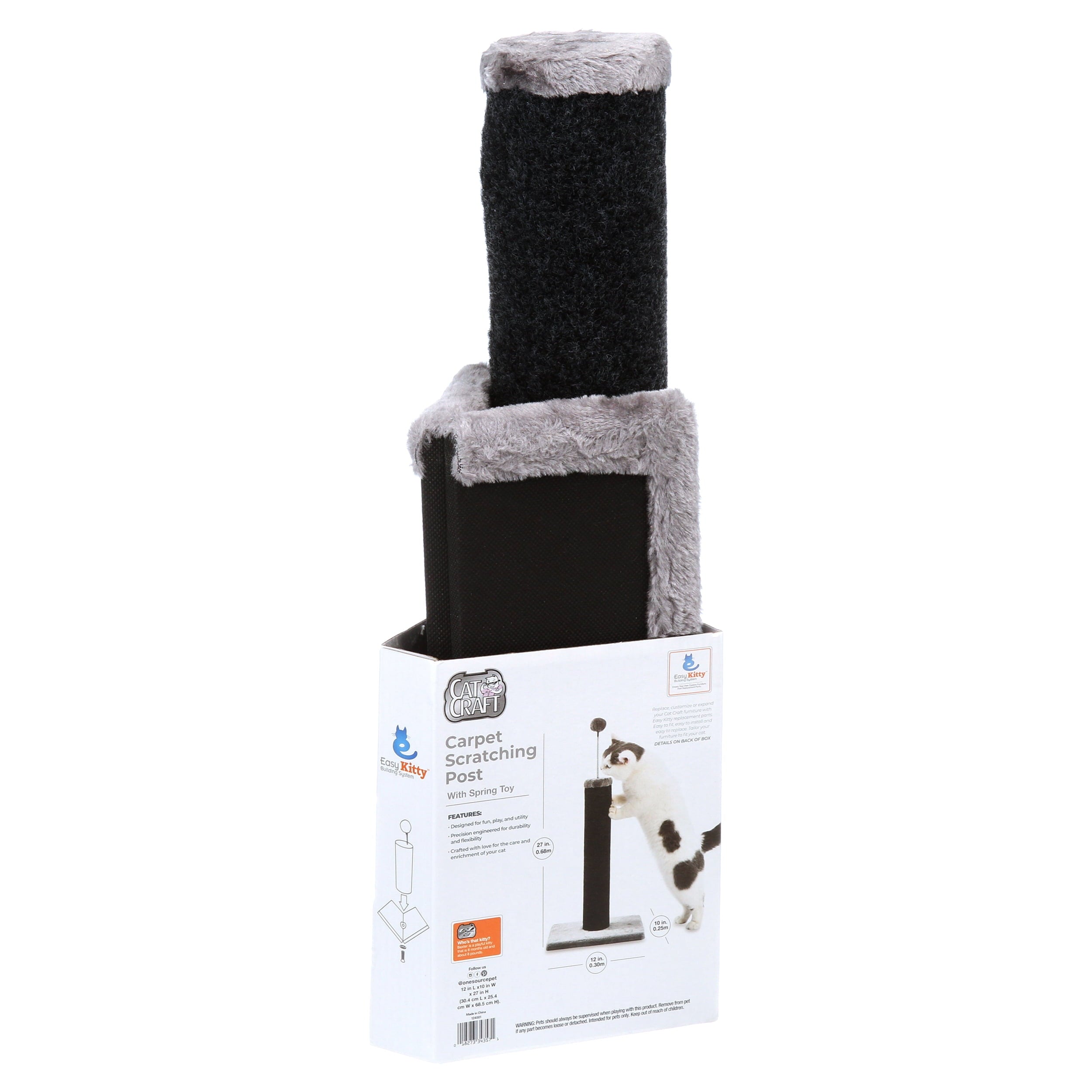 Cat Craft Carpet Scratching Post, Gray