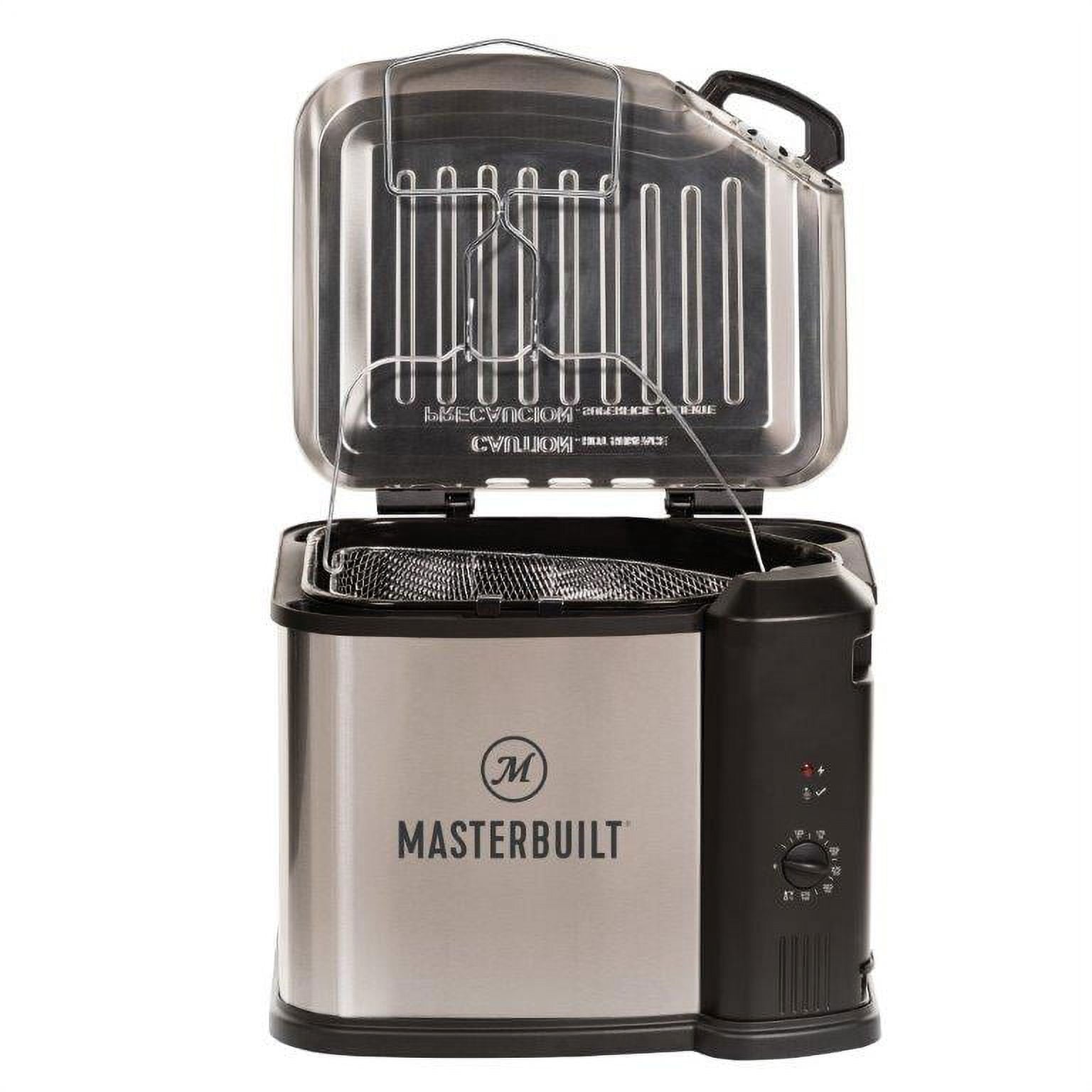Masterbuilt 10 Liter XL Electric Fryer, Boiler, Steamer in Silver
