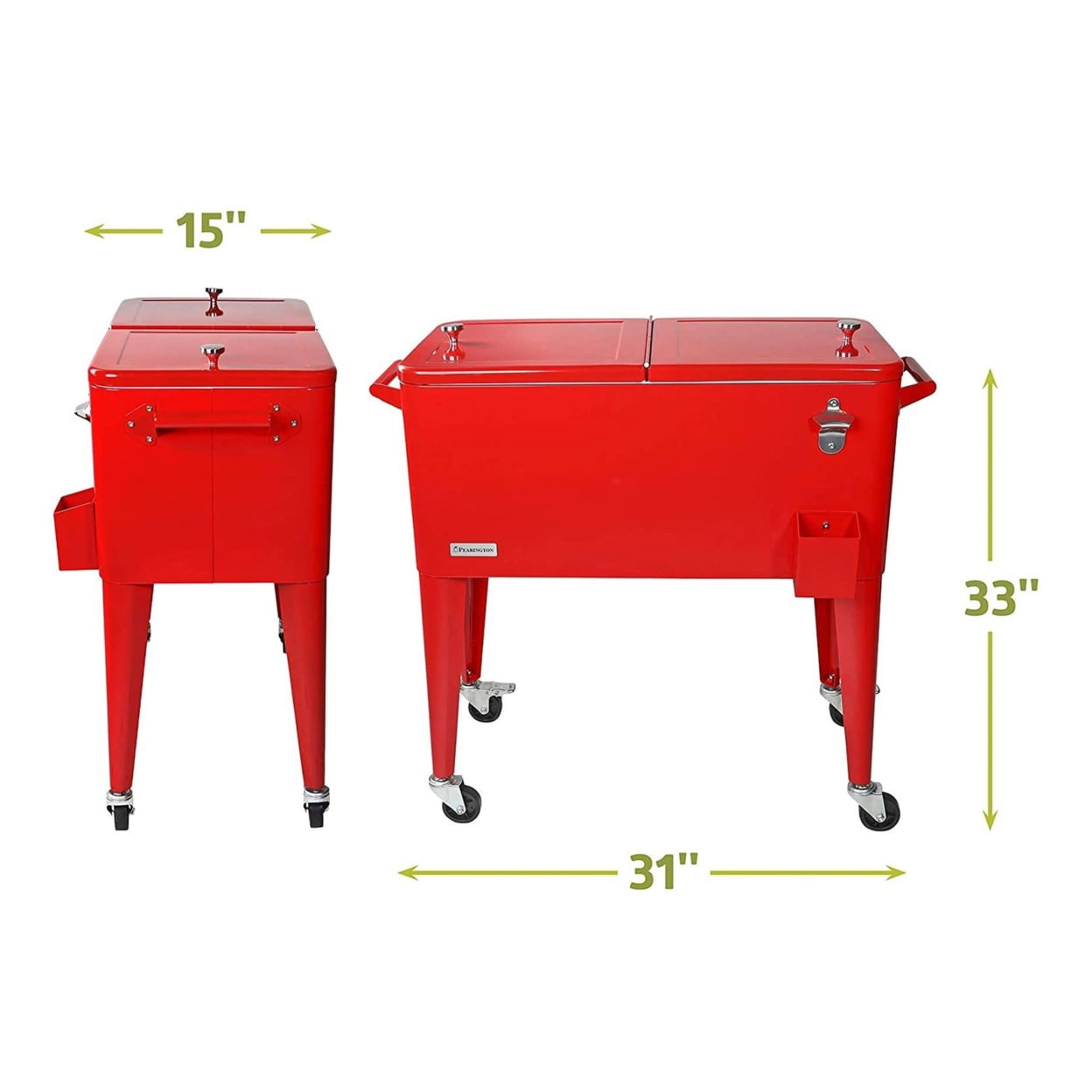 80 qt. Red Chest Cooler with Bottle Opener