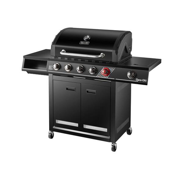 5-Burner Natural Gas Grill in Matte Black with TriVantage Multifunctional Cooking System