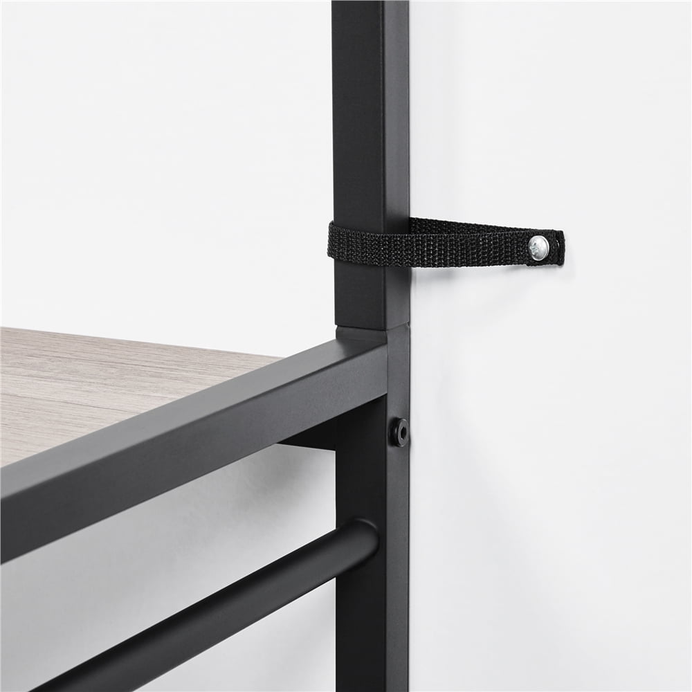 Yaheetech 4-tier Baker's Rack with High Display Shelf and 5 S-Shape hooks, Gray