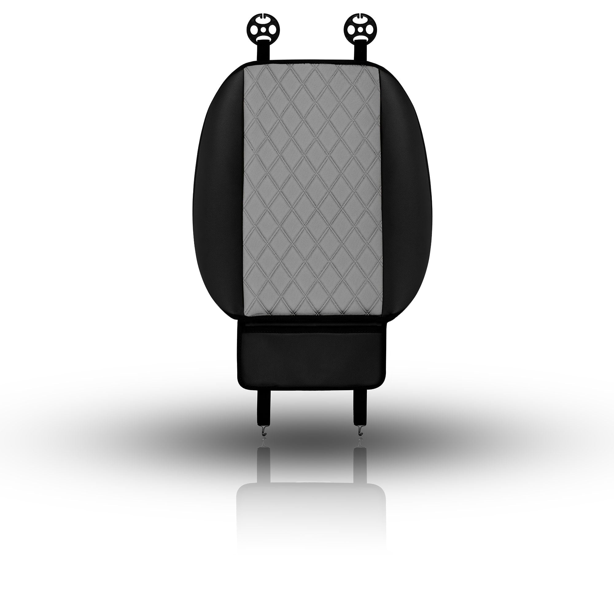 FH Group Faux Leather and Neosupreme Front Set Gray Seat Cushions with Air Freshener (AFFB210102GRAY-BT)