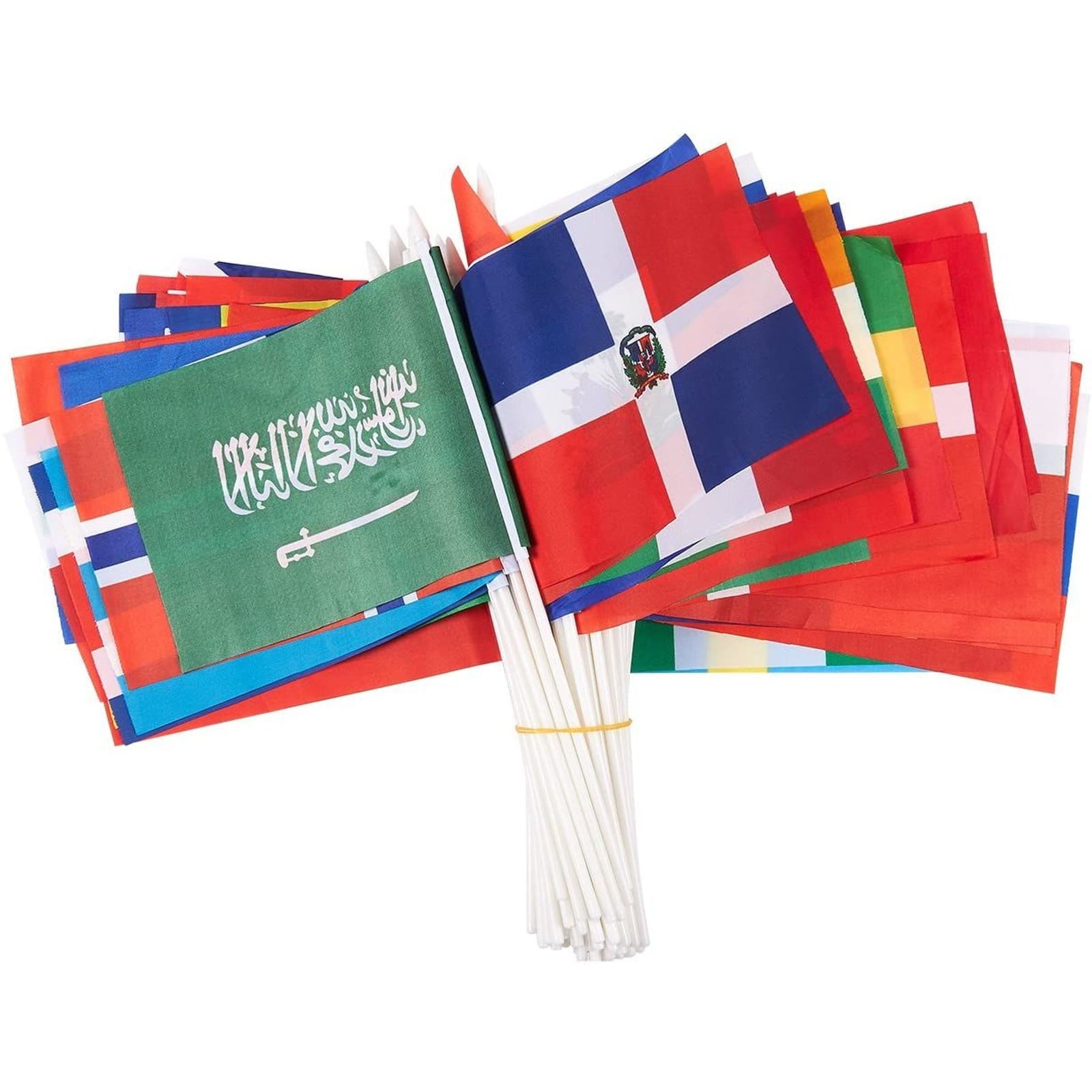 Juvale 72-Pack Country Flags - International Flags The World, Party Decorations, 72 Different Countries, Assorted Colors, 7.5 x 5.2 inches