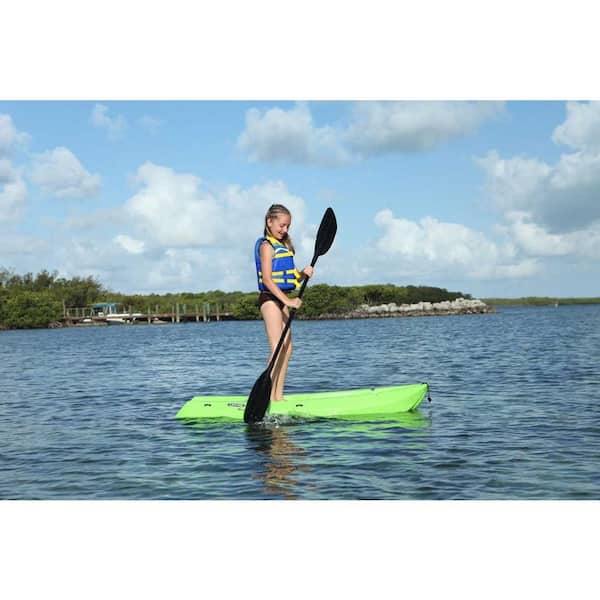 Green Youth Wave Kayak with Paddles