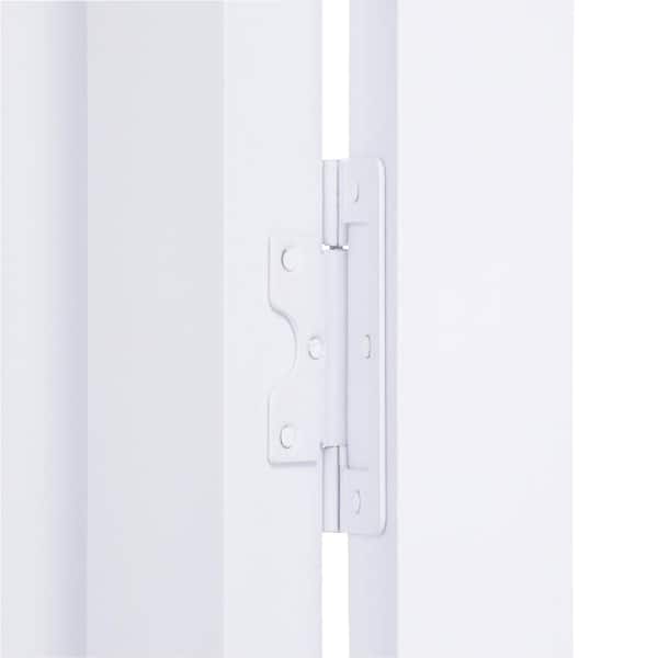 48 in. x 80 in. Seabrooke 6-Panel Raised Panel White Hollow Core PVC Vinyl Interior Bi-Fold Door