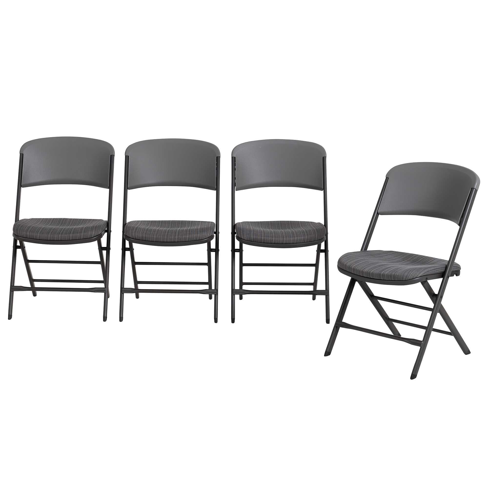 Lifetime Padded Folding Chair - 4 Pk (Commercial), Urban Gray - 480426