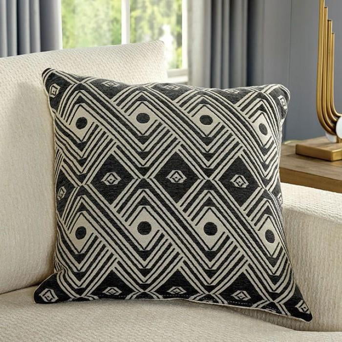 Glam Royal Yellow & Red Microfiber Sofa and Loveseat FOA Eliza