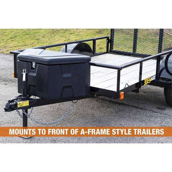 18 in. x 19 in. x 36 in. Matte Black Plastic Trailer Tongue Truck Tool Box