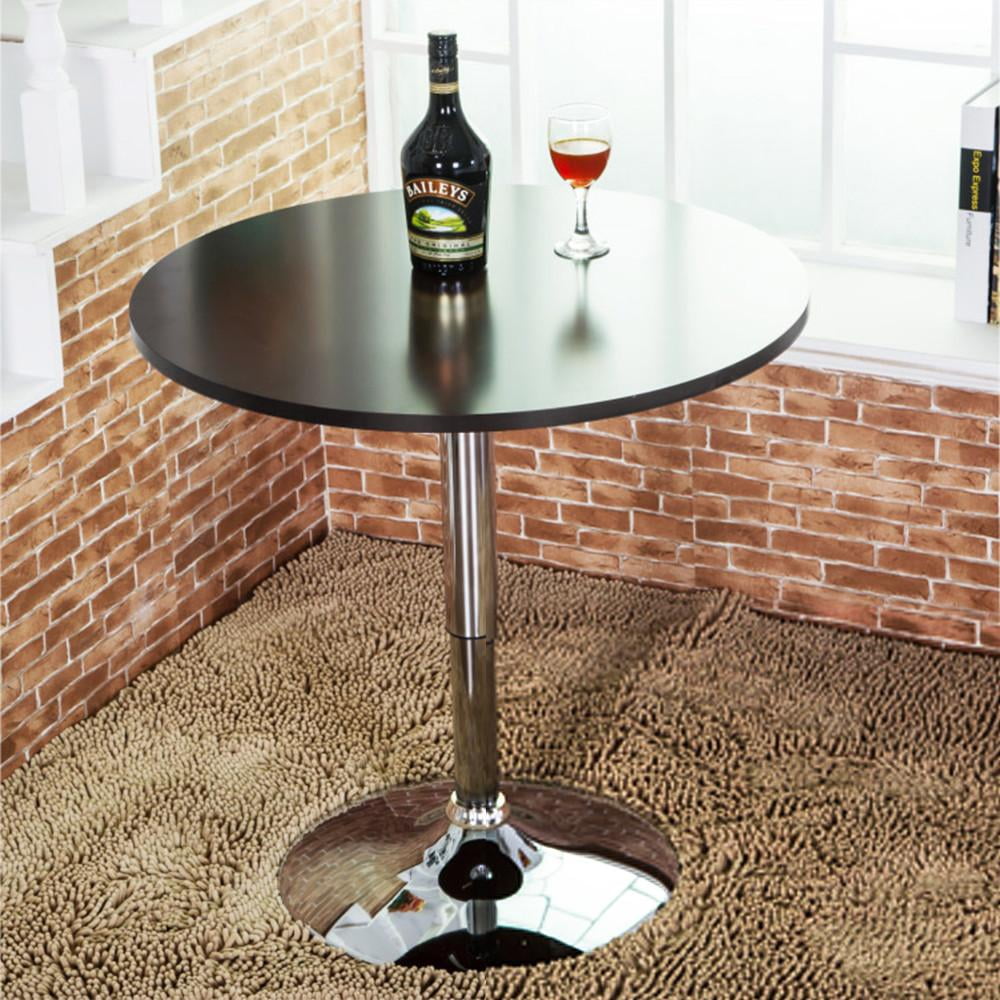 Topeakmart 27.5”- 36” Height Adjustable Modern Pub Table with 360° Swivel MDF Top, Black