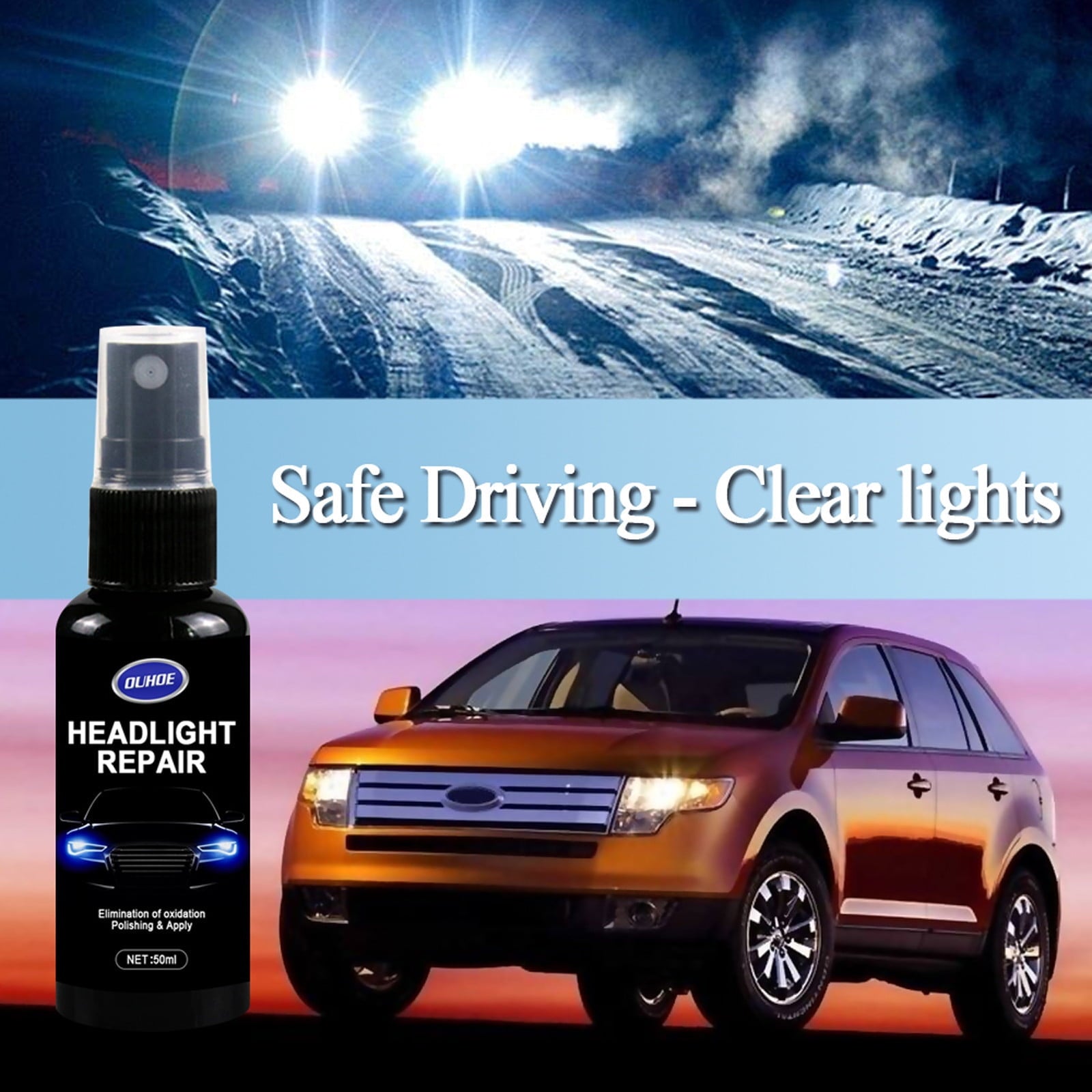 Vntub Clearance Headlight Renewals Polish Car Repair Kit Headlight Repair Liquid Cleaning 20ML