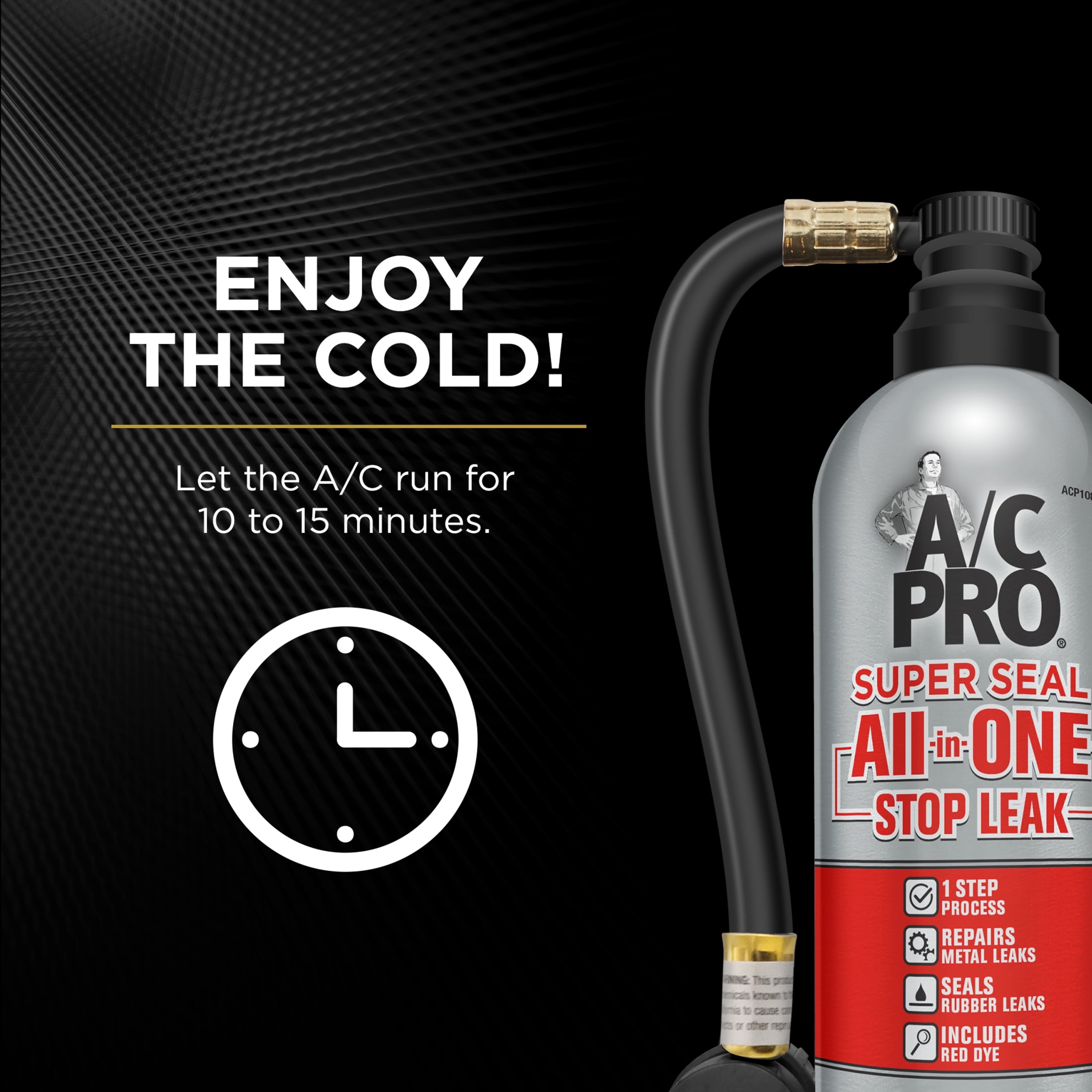 A/C Pro Super Seal All-In-One Stop Leak Charging Kit - 12 OZ