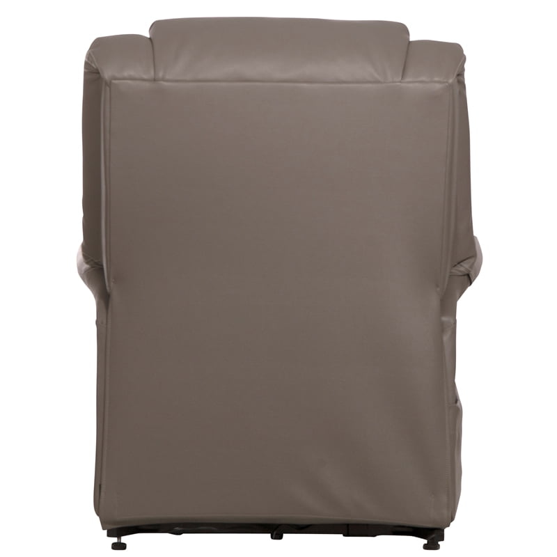 Catnapper Hewitt Power Lift Lay-Flat Recliner with Gray Disinfectable PU Fabric