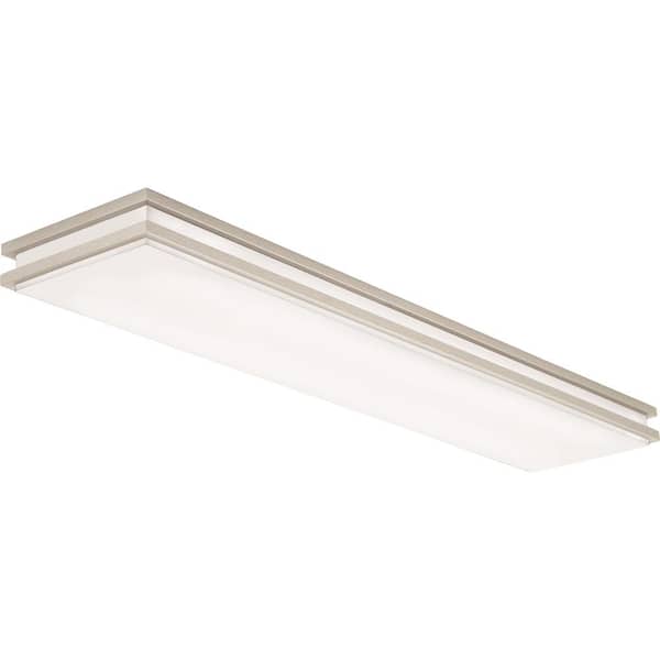 Brushed Nickel Linear Saturn LED Flush Mount